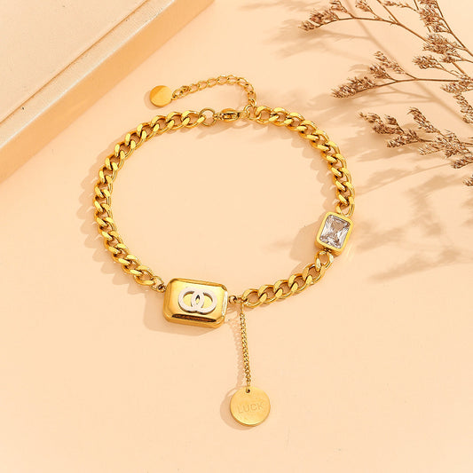 Addictivehub®  Radiant Mystique Gold Link Bracelet