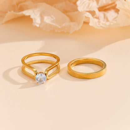 Addictivehub®   Elegant Golden Dou Halo Ring