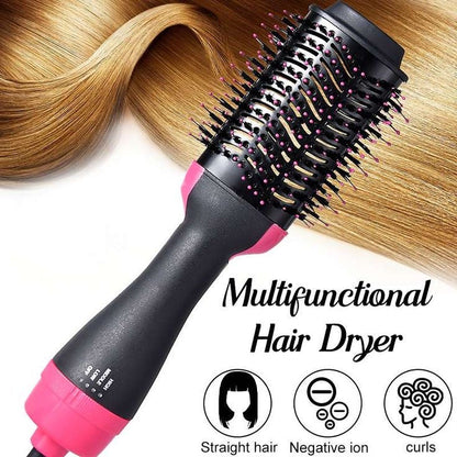 Addictivehub®   Hot Air Brush Multi-Function HairDryer Straightener Curler CombOne Step Professional Salon Hai..