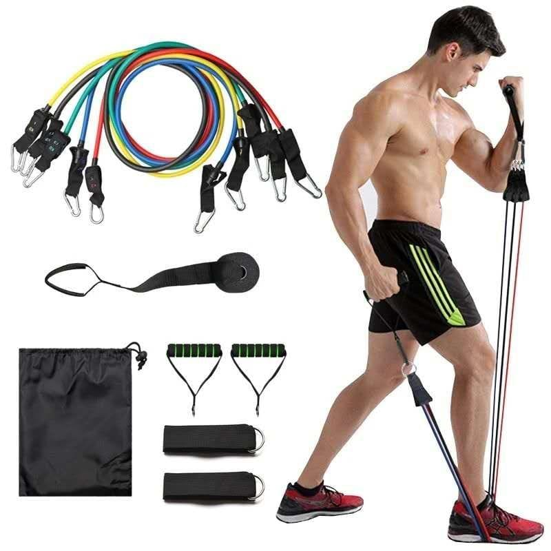 Addictivehub® Power Exercise Resistance Band Set 5 In 1