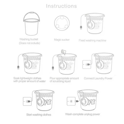 Addictivehub®   3 In 1 Mini Washing Machine Portable Rotating washer