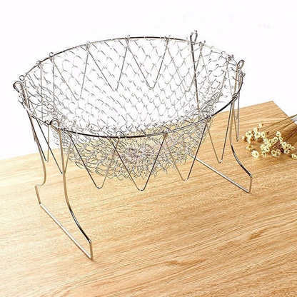 Addictivehub® Multipurpose Foldable Stainless Steel Fry Basket